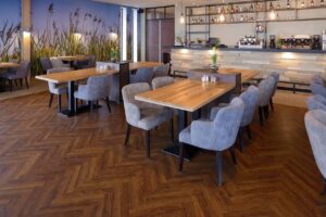Parquet - Distressed Aged Hickory PQ 3055 – Parquet / Herringbone flooring sample