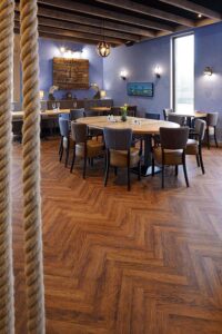Parquet - Distressed Aged Hickory PQ 3055 – Parquet / Herringbone flooring sample