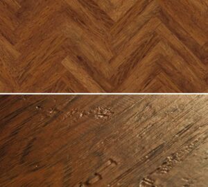 Parquet - Distressed Aged Hickory PQ 3055 – Parquet / Herringbone flooring sample